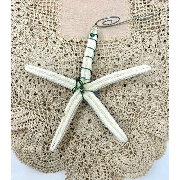 Wire Wrapped Pencil Starfish with Sea Glass Christmas Ornament or Suncatcher - Picture 4 of 4